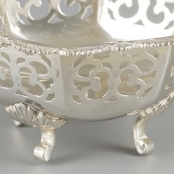 Bonbon-hengselmand zilver.