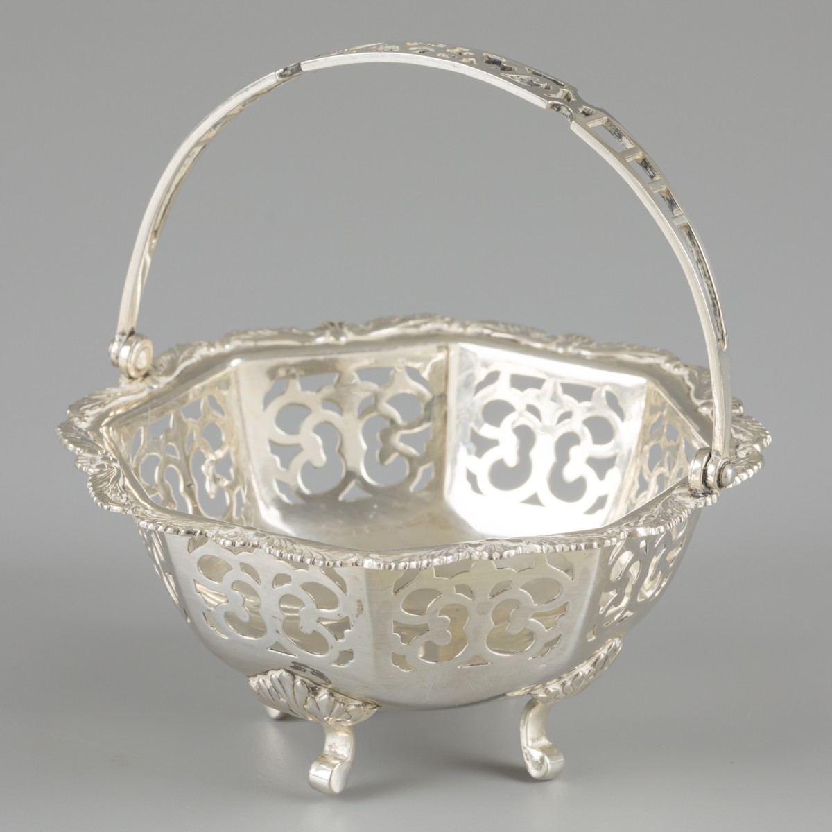 Bonbon-hengselmand zilver.