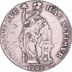 1 Gulden -Generaliteits- Overijssel 1795. Fraai / Zeer fraai (graffiti en justeersporen).
