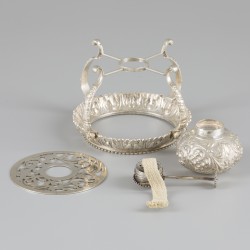 Komfoor zilver.