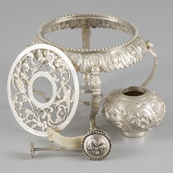 Komfoor zilver.