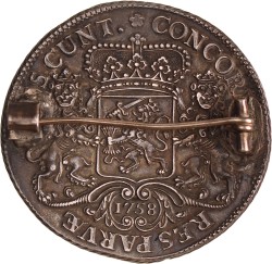 Dukaton of zilveren rijder. Holland. 1758. Prachtig.