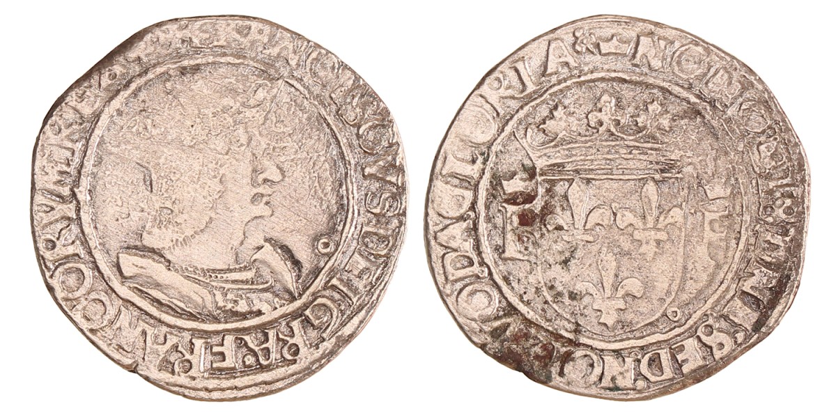 France. Lyon. Francois I. Teston - 13th type. N.D. (1515 - 1547).