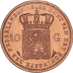 10 Gulden goud Willem I 1832. FDC - (Randschade).