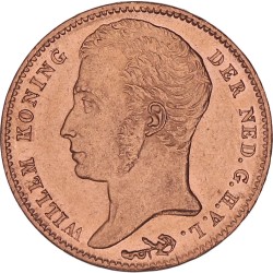 10 Gulden goud Willem I 1828 B. Prachtig +.