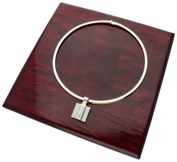 18 kt. Bicolor gouden klassiek 'Flanders' collier bezet met ca. 1.64 ct. diamant.