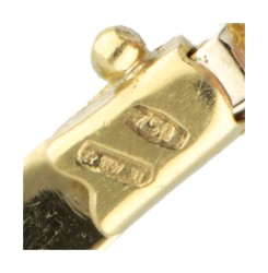 18 kt. Bicolor gouden klassiek 'Flanders' collier bezet met ca. 1.64 ct. diamant.