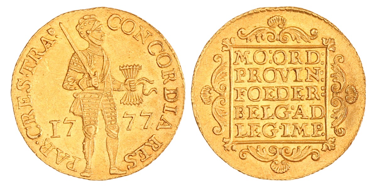 Gouden dukaat. Utrecht. I777 - Romeinse I. UNC details.