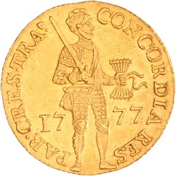 Gouden dukaat. Utrecht. I777 - Romeinse I. UNC details.