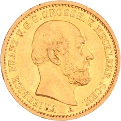 German states. Mecklenburg-Schwerin. Friedrich Franz II. 20 Mark. 1872 A.