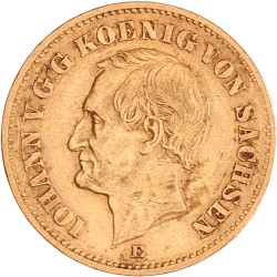 German states. Saxony. Johann. 20 Mark. 1873 E.