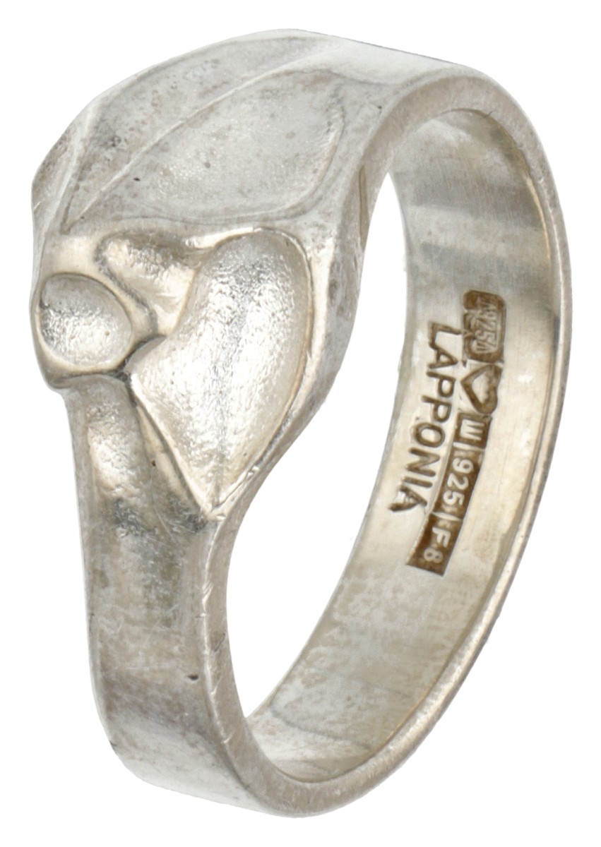 Sterling zilveren 'Sung' ring door Finse designer Björn Weckström.