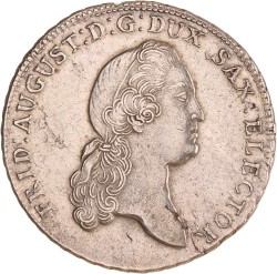 German states. Saxony - Albertinian line. Friedrich August. Thaler. 1777 EDC.