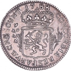 Achtste zilveren Dukaat of Pietje Zeeland 1788/86. Prachtig / FDC (Zwakke slag)