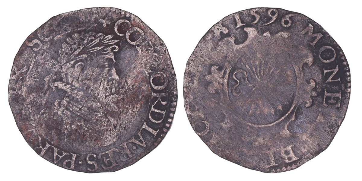 Twintigste (Leicester)reaal of Stoter Zeeland 1596. Zeer goed / Fraai.