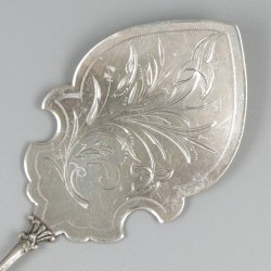 Taartschep zilver.