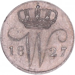 5 Cent Willem I 1827 U. FDC (justeerstrepen).
