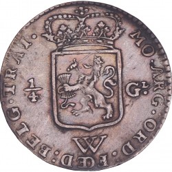 West-Indië. Kwart gulden Utrecht 1794. Zeer fraai + (Zwakke slag).