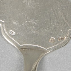 Taartschep zilver.