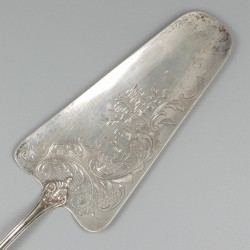 Taartschep zilver.
