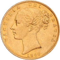 Great Britain. Victoria. Sovereign. 1866 - Die nr. 57.