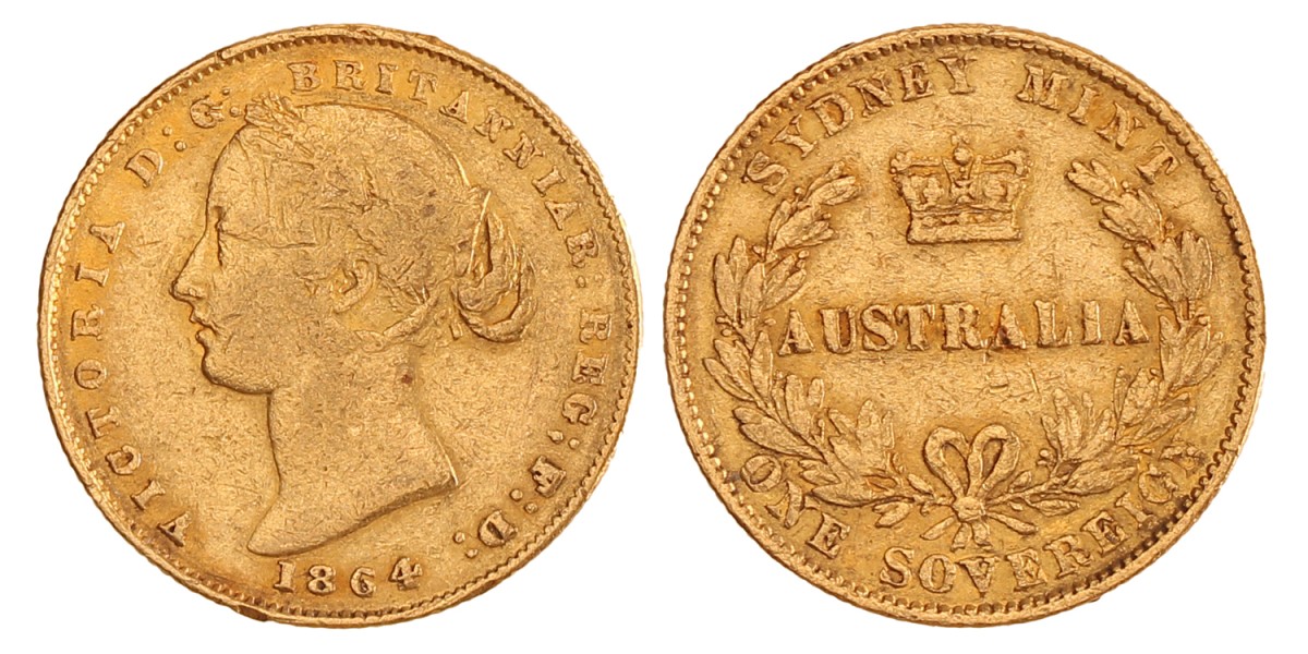 Australia. Sydney. Victoria. Sovereign. 1864.