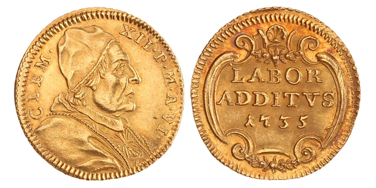Italian states. Papal states. Clemens XII. Scudo d'Oro. 1735.