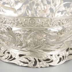 Bonbonmandje zilver.