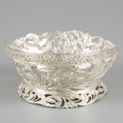 Bonbonmandje zilver.