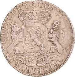 Dukaton of zilveren rijder. Zeeland. 1789. Zeer Fraai +.