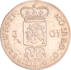 3 gulden. V.O.C. (West-Friesland). 1786. MS 61.