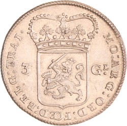 3 gulden - generaliteits. Utrecht. 1786. UNC details.