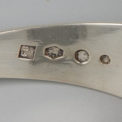 Sauslepel zilver.