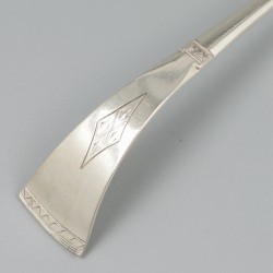 Sauslepel zilver.