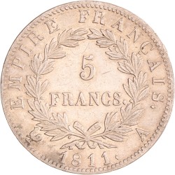 France. Napoleon. 5 Francs. 1811 A.