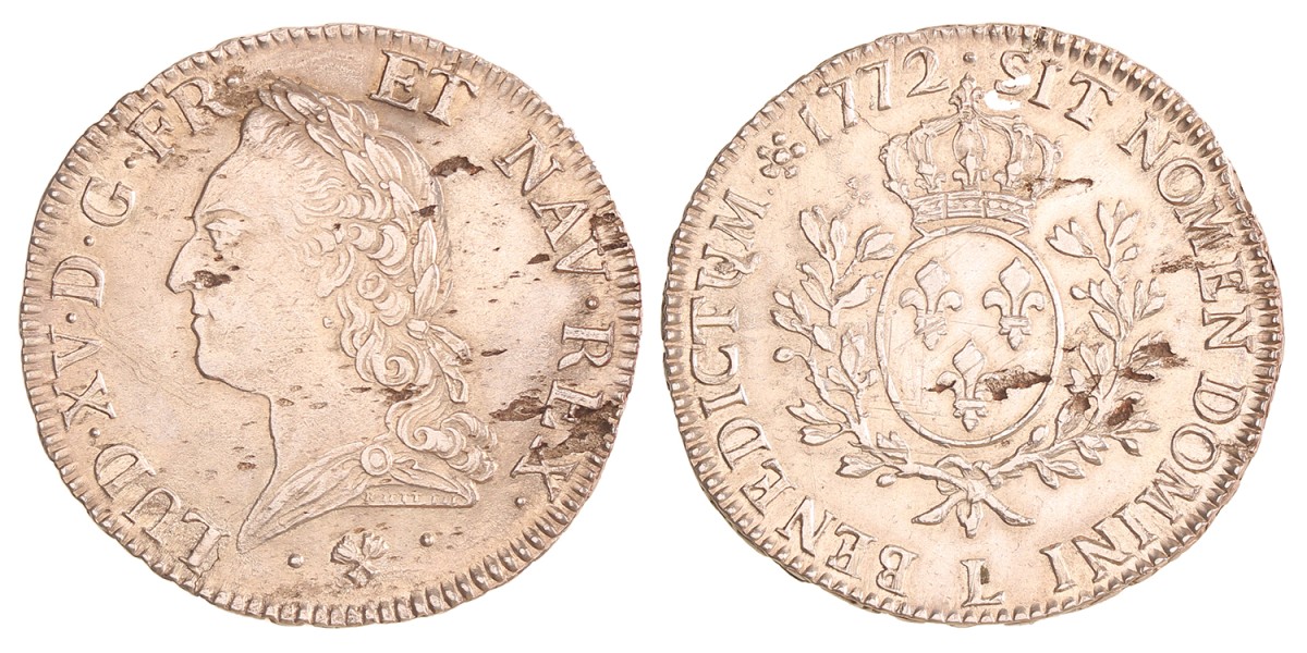 France. Kingdom. Louis XV. Ecu. 1772 L.