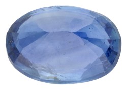 NEL-gecertificeerde 4.57 ct. ovaal geslepen natuurlijke blauwe saffier, vermoedelijk uit Sri Lanka.