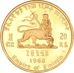 Ethiopia. Haile Selassie. 20 Birr. 1966.