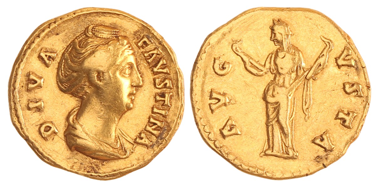 Roman empire. Diva Faustina. Aureus. N.D. (141 - 161 AD).