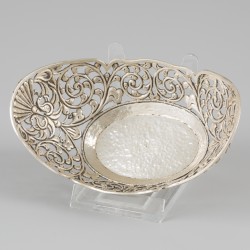Bonbonmandje zilver.