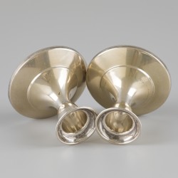 2-delige set tafelkandelaren zilver.