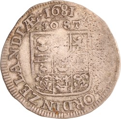 Daalder van 30 stuiver. Zeeland. 1681. Fraai / Zeer Fraai.