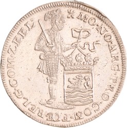 Zilveren dukaat - Piedfort. Zeeland. 1748. Prachtig / UNC.