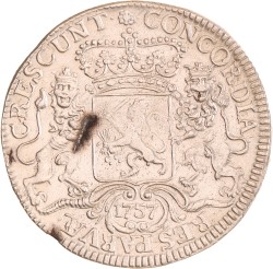 Dukaton of zilveren rijder. Zeeland. 1757. Zeer Fraai / Prachtig.