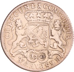 Halve dukaton of halve zilveren rijder. Zeeland. 1790. Fraai +.
