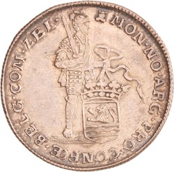 Kwart zilveren dukaat. Zeeland. 1762. Prachtig.