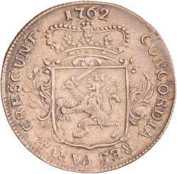 Kwart zilveren dukaat. Zeeland. 1762. Prachtig.