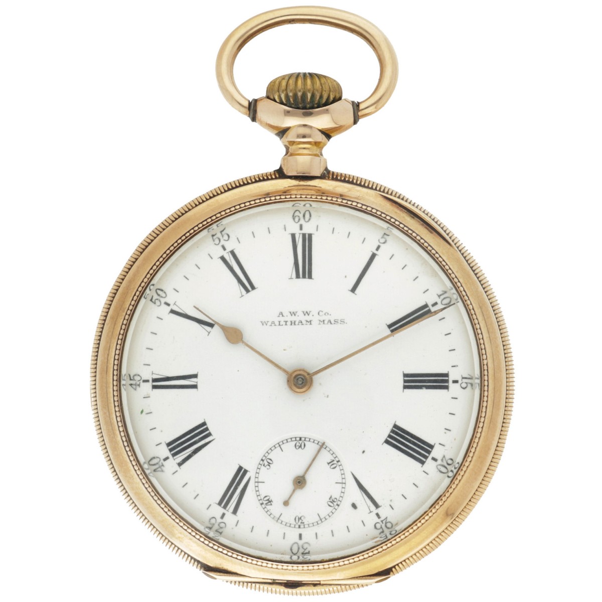 A.W.W. Co. Waltham Mass ankergang - Heren zakhorloge - circa. 1907.