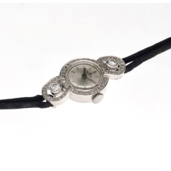 Bucherer witgoud en diamant - Dames polshorloge - circa. 1960.