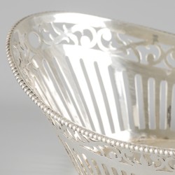 Bonbonmandje zilver.
